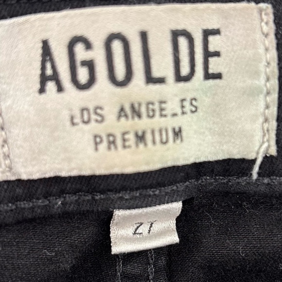 Agolde Mid Rise Skinny Jeans Black Size 27 - Picture 3 of 6